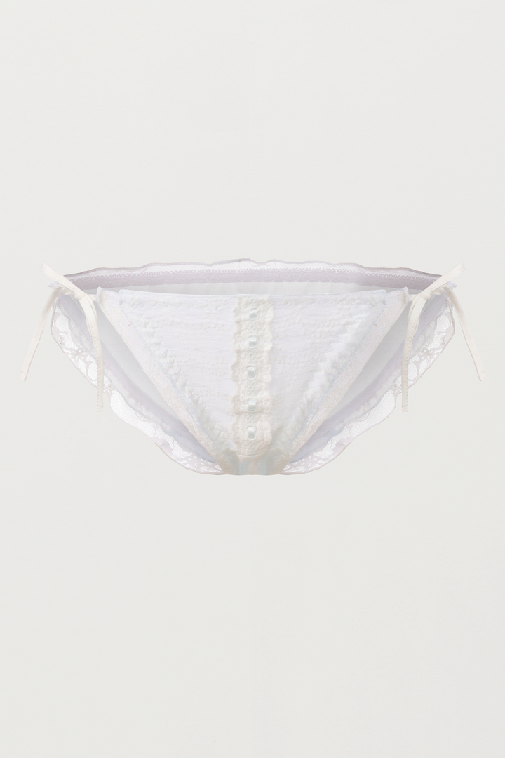 Sugar Crush Button Lace Panty - Baby Blue