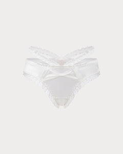 Ballet Dream Satin Kiss Panty - Pearl White