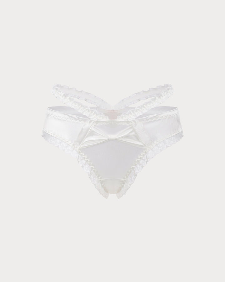 Ballet Dream Satin Kiss Panty - Pearl White