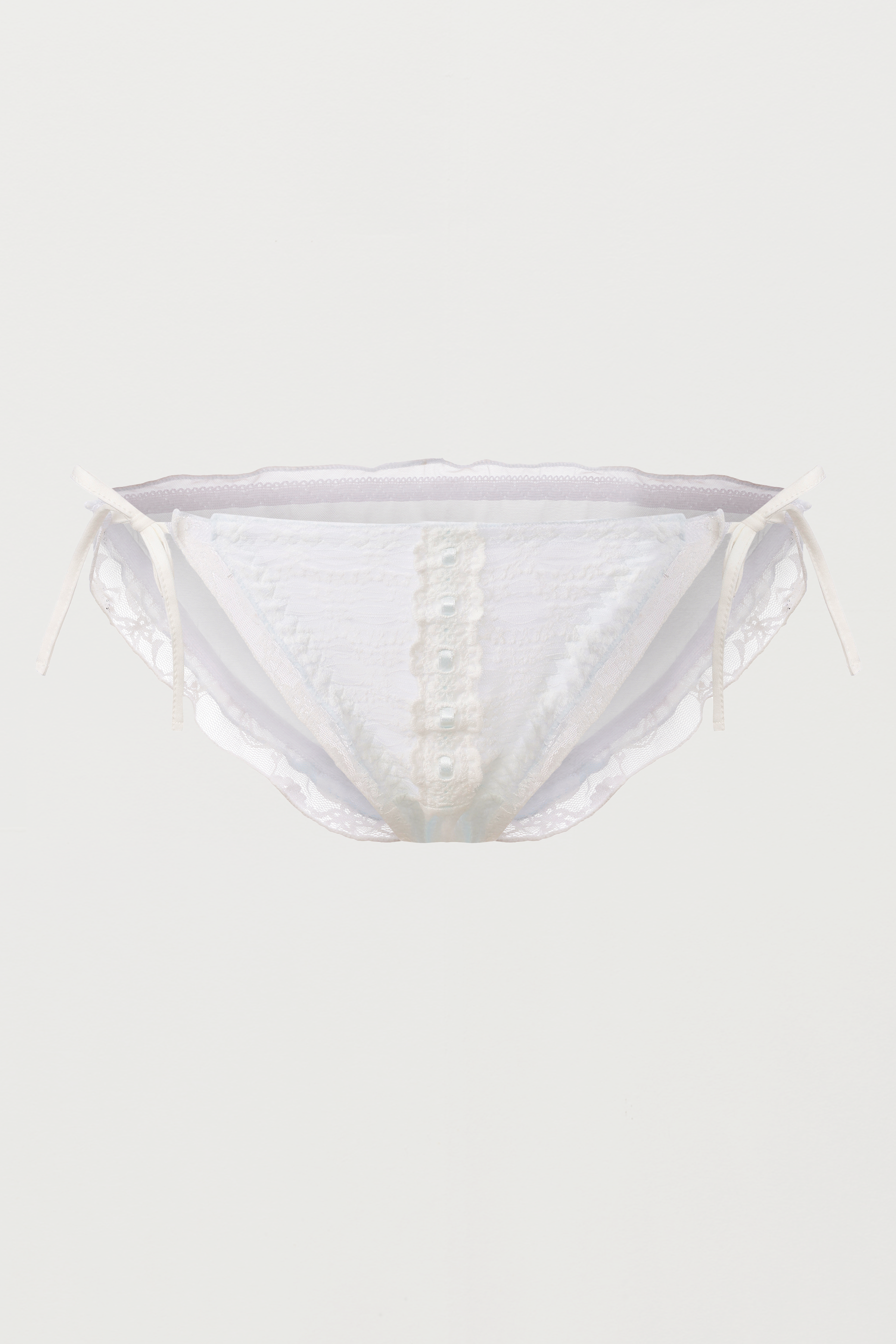 Sugar Crush Button Lace Panty - Baby Blue