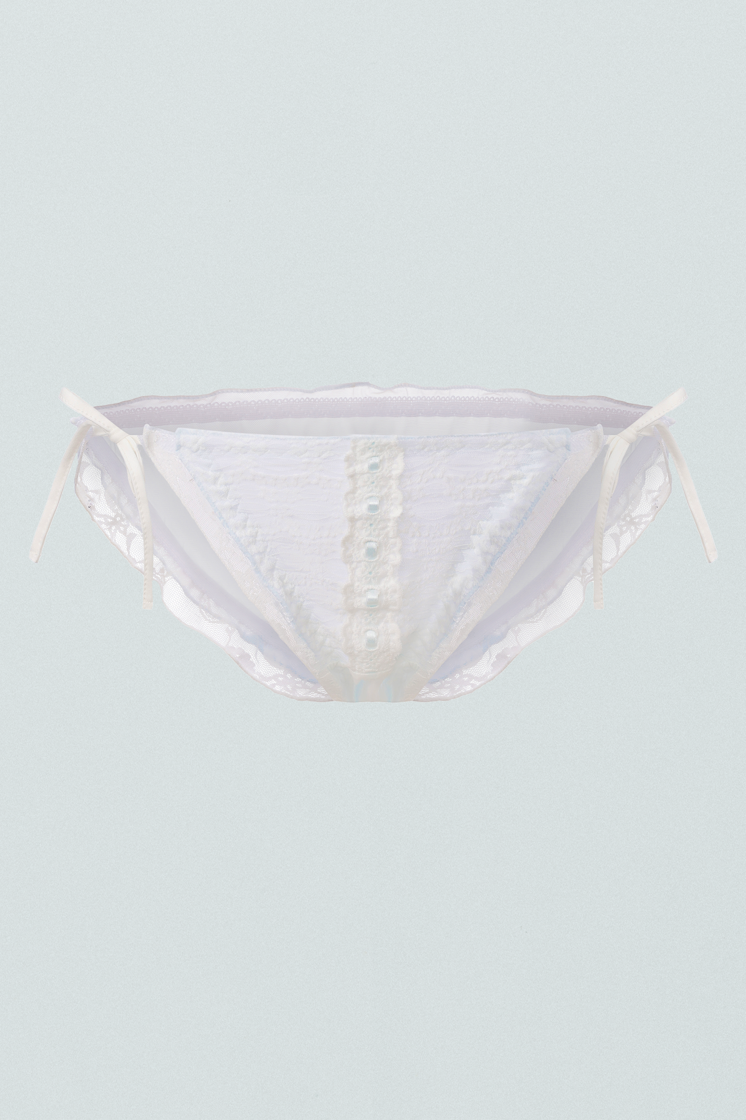 Sugar Crush Button Lace Panty - Baby Blue